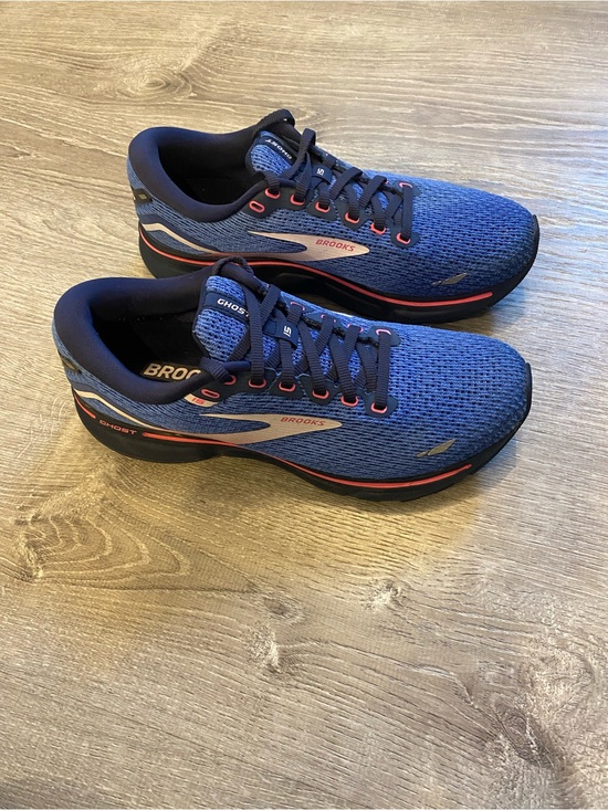Brooks Shoes - Brooks Ghost 15 Neutral Running Shoe 8.5 Medium (B) Blue Peacoat Pink